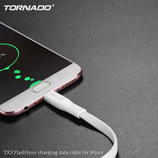 USB кабель Tornado TX3 Micro (2,4A/1м) - белый 779820 фото