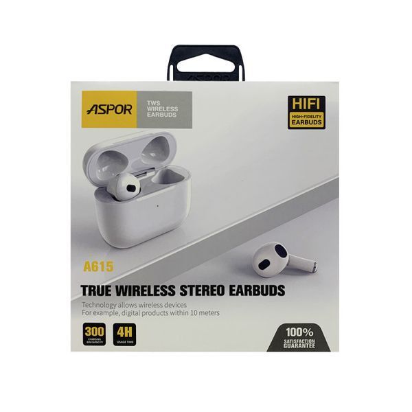 Bluetooth наушники Aspor A615 (3rd generation)- белый 965125 фото