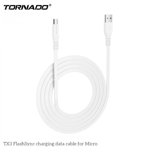USB кабель Tornado TX3 Micro (2,4A/1м) - белый 779820 фото