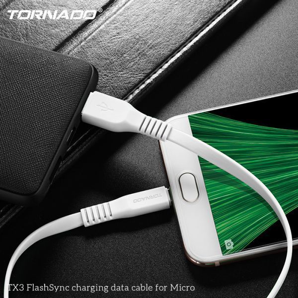 USB кабель Tornado TX3 Micro (2,4A/1м) - белый 779820 фото