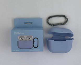 Чохол силіконовий для AirPods 3- блакитний 51335 фото