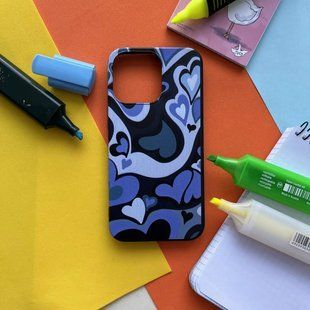 Накладка силіконова Max Capa Heart для iPhone 13 Pro- синiй 40000228 фото