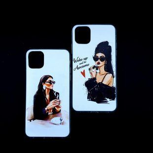 Накладка силіконова TPU Girl Boss Coffee для iPhone 11 - бiлий 40000193 фото