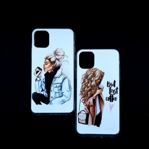 Накладка силіконова TPU Girl Boss Coffee для iPhone 11 - бiлий 40000193 фото