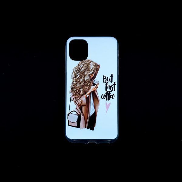 Накладка силіконова TPU Girl Boss Coffee для iPhone 11 - бiлий 40000193 фото