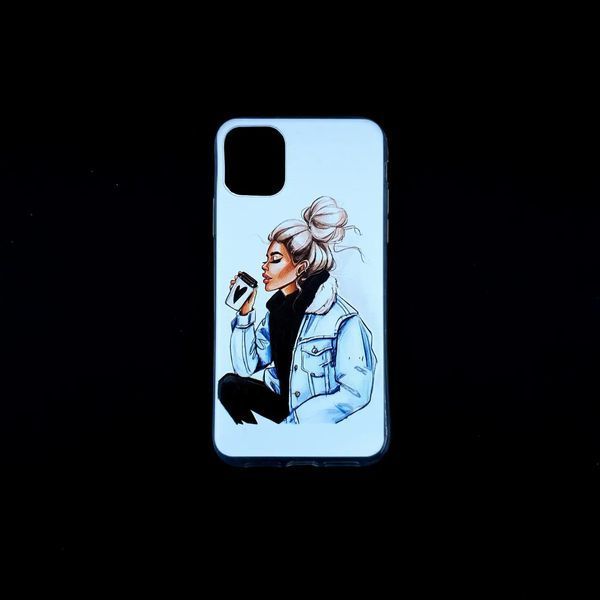 Накладка силіконова TPU Girl Boss Coffee для iPhone 11 - бiлий 40000193 фото