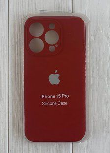 Чехол-накладка Silicon Case Full Camera Protective для iPhone 15 темно-красный 40201254 фото
