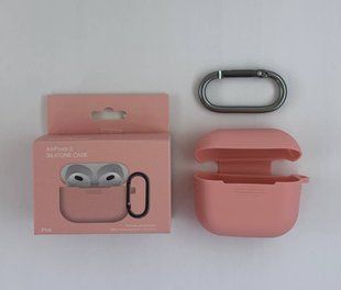 Чохол силіконовий для AirPods 3- рожевий 51334 фото