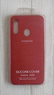 Чохол-накладка Silicone Case Original Full Cover для Samsung A20S/A207- №14 червоний 813694 фото
