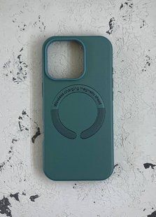 Чехол-накладка Leather with MagSafe для iPhone 16 Pro Max-зеленый 40201675 фото