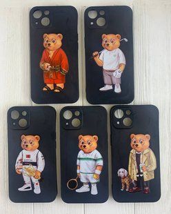Накладка силиконовая Bear Fashion Brand для iPhone 13 &ndash; черный 40000358 фото