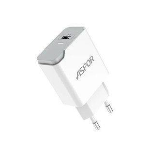 Сетевое зарядное устройство для Aspor A825 PD QC3.0 (20W PD)- белый 925116 фото