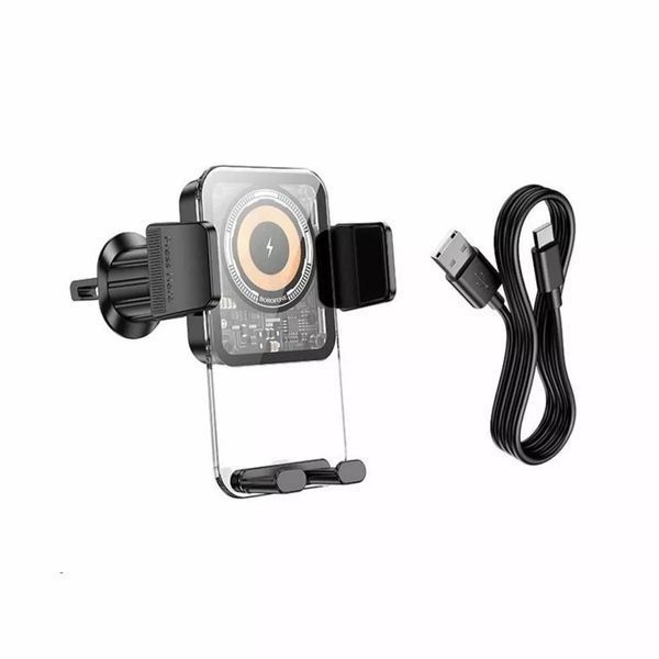 Holder (автотримач) Borofone BH209 Riley 15W Wireless- чорний 40201784 фото