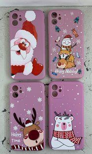 Накладка силіконова Merry Christmas для iPhone 11 - фіолетовий 40000738 фото