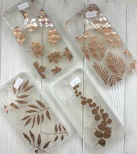 Накладка силіконова Vintage Gold для iPhone 12/12 Pro- прозорий 815865 фото