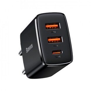 Сетевое зарядное устройство Baseus 2USB+USB-C 30W (CCXJ-E01)- черный 51320 фото