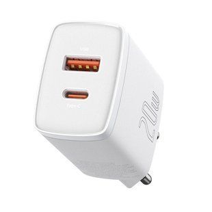 Сетевое зарядное устройство Baseus USB+USB-C 20W (CCXJ-B02)- белый 51322 фото