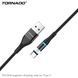 USB кабель Tornado TX5 Magnetic Type-C (3,0A/1м)- чорний 779857 фото 4