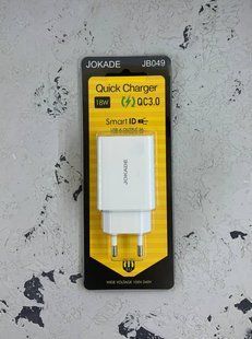 Сетевое зарядное устройство для Jokade JB049 (USB-A/3A/18W)- белый 40201816 фото