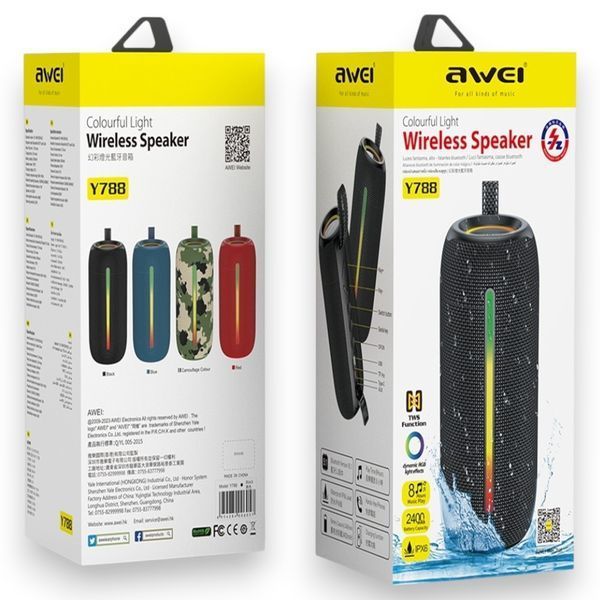Bluetooth колонка Awei Y788 20W- чорний 51693 фото