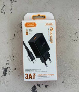Мережевий зарядний пристрій Jokade JB048 5V/3A USB-A+USB Type-C- чорний 51663 фото