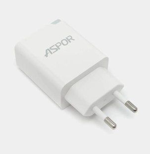 Сетевое зарядное устройство для Aspor A826 PD + QC Fast Charger- белый 925085 фото