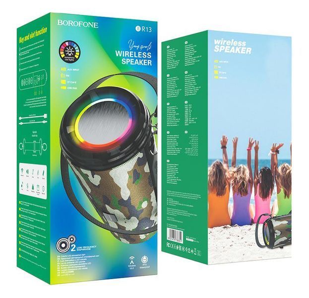Bluetooth колонка Borofone BR13 Young sports- камуфляж зелений 161476 фото