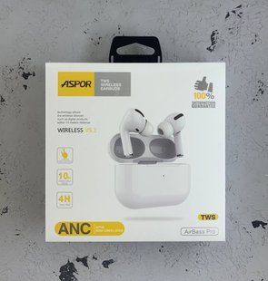 Bluetooth наушники Aspor AirBass Pro TWS- белый 51541 фото