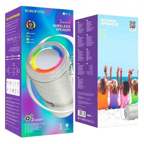 Bluetooth колонка Borofone BR13 Young sports- сірий 161468 фото