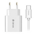 Мережевий зарядний пристрій DEVIA EU (5V/2.1A/1USB) +USB кабель Type-C- білий 844554 фото 1