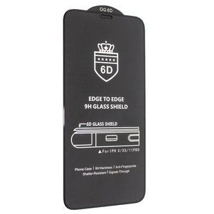 Скло захисне 6D Premium для Samsung A10/A105/M10/M105/A10S/A107 в тех  упаковці- чорний 803153 фото