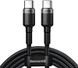 USB-C кабель Baseus Fast Charger Type-C to Type-C 100W 5A 1M (CATKLF-SCG1)- черный 51346 фото 1