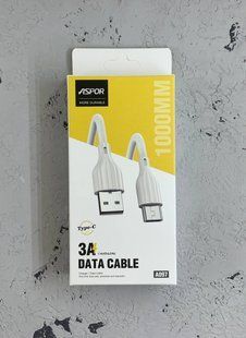 USB кабель Aspor A097 Type-C 3A/1м-белый 51534 фото