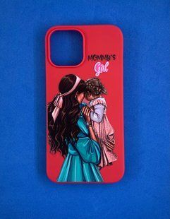 Накладка силіконова Max Capa Mommy Girl для Phone 12 Pro Max- червоний 815889 фото