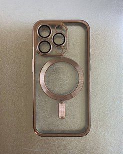 Чехол-накладка Color Magnetic Separate Camera для iPhone 15 Pro- розовое золото 40201628 фото