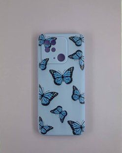 Накладка силиконовая Case cute cartoons для Xiaomi Redmi 10C- Бабочка сиреневая 40200437 фото