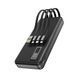 Power Bank Aspor A301 Fast Charge 20000mAh + cable USB/Micro/Lightning/Type-C (5V/2.4A)- чорний 900125 фото 3