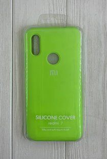 Чохол-накладка Silicone Case Original Full Cover для Xiaomi Redmi 7- №39 яскраво- салатовий 813398 фото
