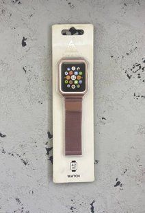 Ремінець металевий з корпусом (оригінальний) для Apple Watch 2/3/4 (42/44мм)- рожево-золотий 992073 фото