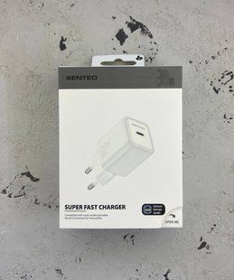 Мережевий зарядний пристрій Senteo Z-16 USB-C PD30W (CE Сертифікат)- білий 40202029 фото