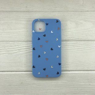 Накладка силіконова Heart для iPhone 13 - блакитний 40000246 фото