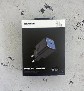 Мережевий зарядний пристрій Senteo Z-16 USB-C PD30W (CE Сертифікат)- чорний 40202030 фото