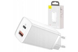Мережевий зарядний пристрій Baseus GAN 2 Lite QC 65W usb+usb-c (CCGAN2L-B02)- білий 51281 фото