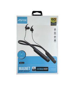 Bluetooth наушники Aspor A612 Magnetic Sport- черный 51382 фото