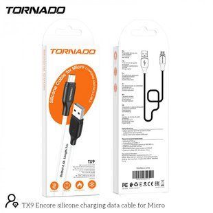 USB кабель Tornado TX9 Micro (2,4A/1м)- білий 779889 фото