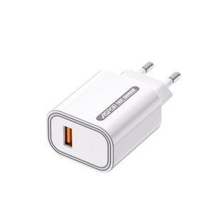 Сетевое зарядное устройство для Aspor A803 (USB/18W) + USB кабель Type-C-белый 925155 фото