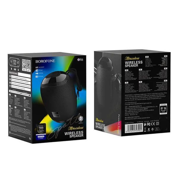 Bluetooth колонка Borofone BR6 Miraculous sports- чорний 161473 фото
