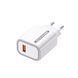 Сетевое зарядное устройство для Aspor A803 (USB/18W) + USB кабель Type-C-белый 925155 фото 1