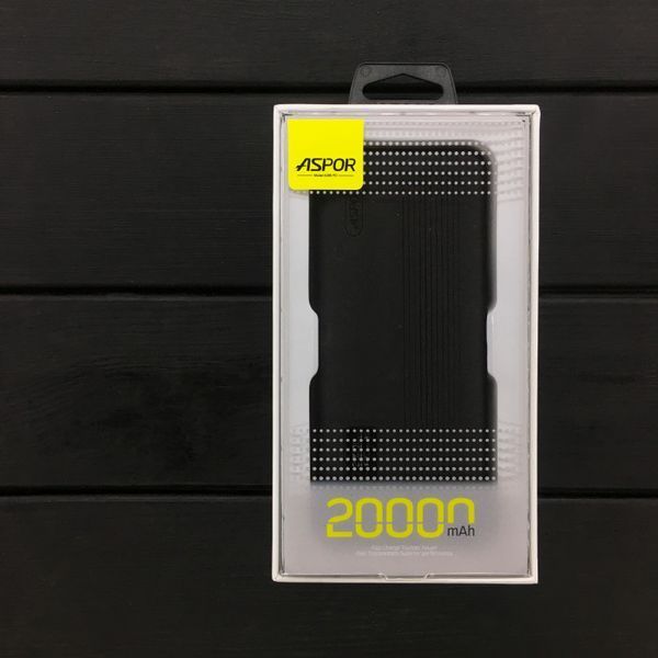 Power Bank Aspor A399 20000mAh (3USB/2.4A)- чорний 900108 фото