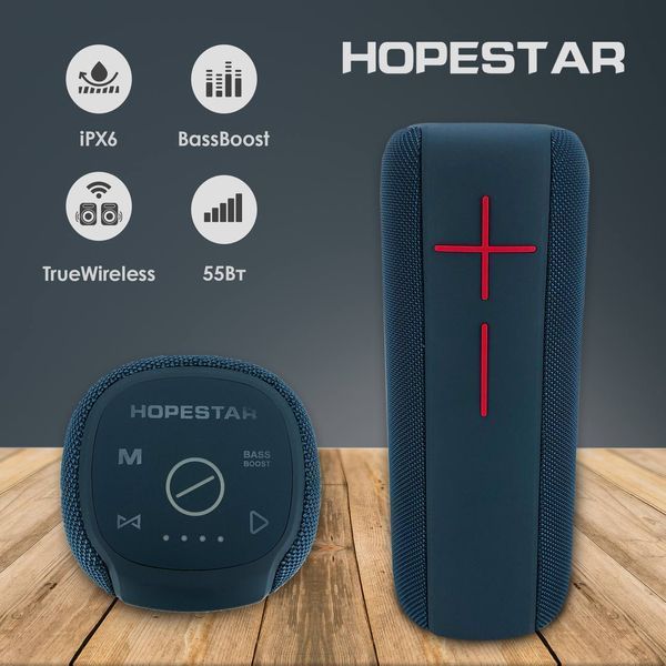 Bluetooth колонка Hopestar Р15 Max- синий 161451 фото